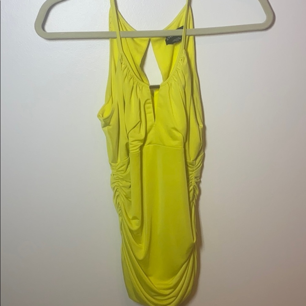 BEBE Neon Lime Green Blouse